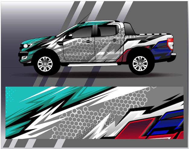 Diseños de kits de fondo de carreras de rayas abstractas gráficas para aventuras de rally de autos de carreras de vehículos envolventes