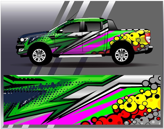 Diseños de kits de fondo de carreras de rayas abstractas gráficas para aventuras de rally de autos de carreras de vehículos envolventes