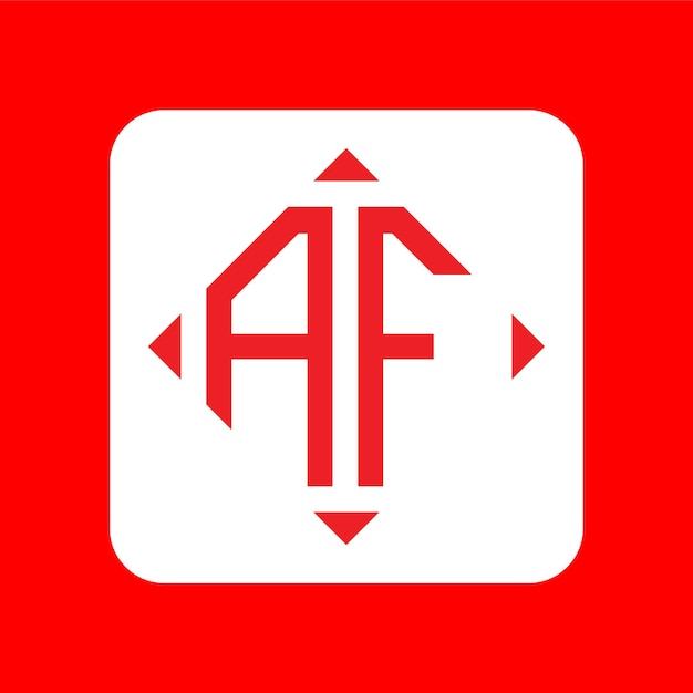 Diseños de logotipo de AF de monograma inicial simple y creativo