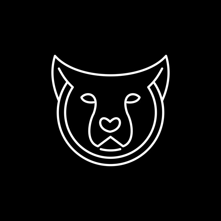 diseños de logotipo de arte de línea de guepardo de cabeza