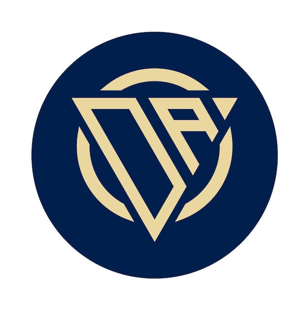 Diseños de logotipo DA de monograma inicial simple y creativo