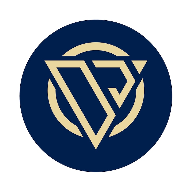 Vector diseños de logotipo de dj de monograma inicial simple y creativo