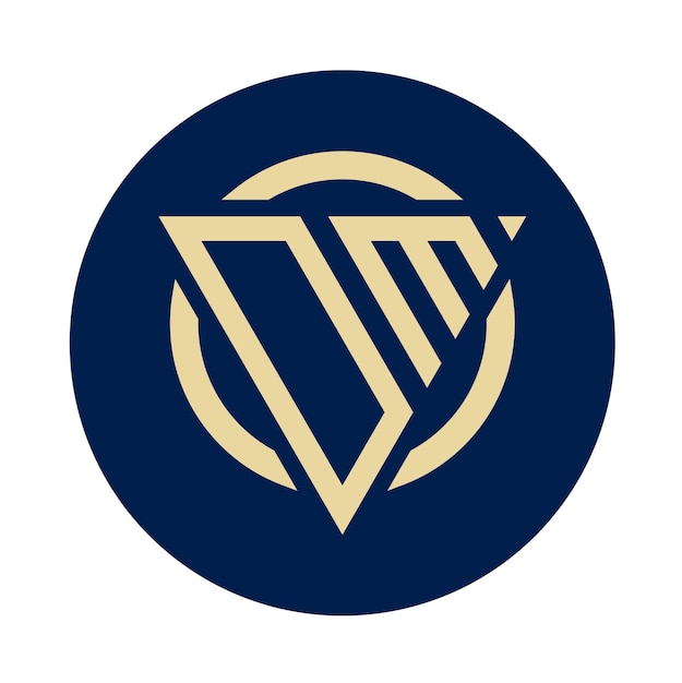 Diseños de logotipo DM de monograma inicial simple y creativo