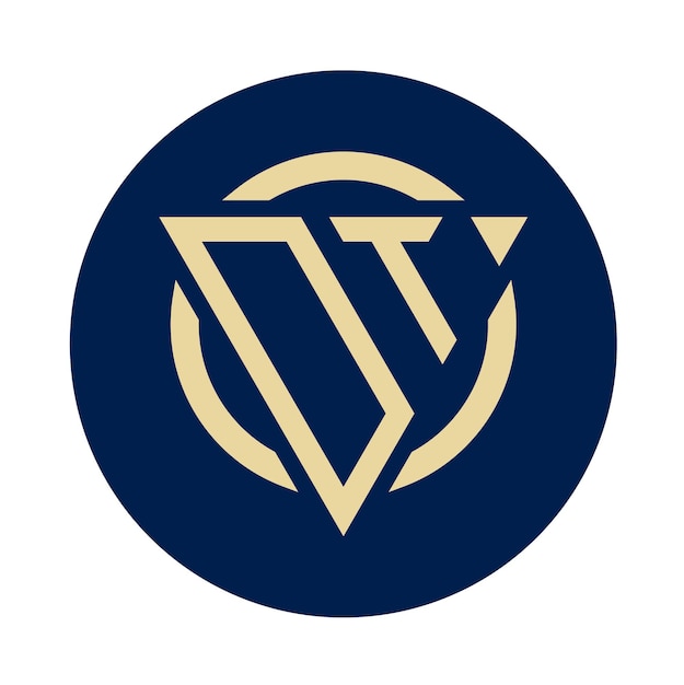 Diseños de logotipo DT de monograma inicial simple y creativo
