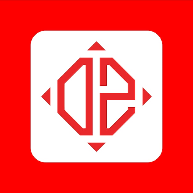 Diseños de logotipo DZ de monograma inicial simple y creativo
