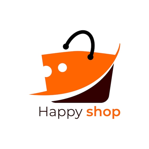 Diseños de logotipo de Happy Shop Ilustración de vector de plantilla de logotipo de Fun Store