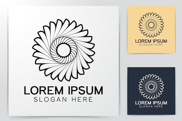 Diseños de logotipo de hélice inspiración aislado sobre fondo blanco.