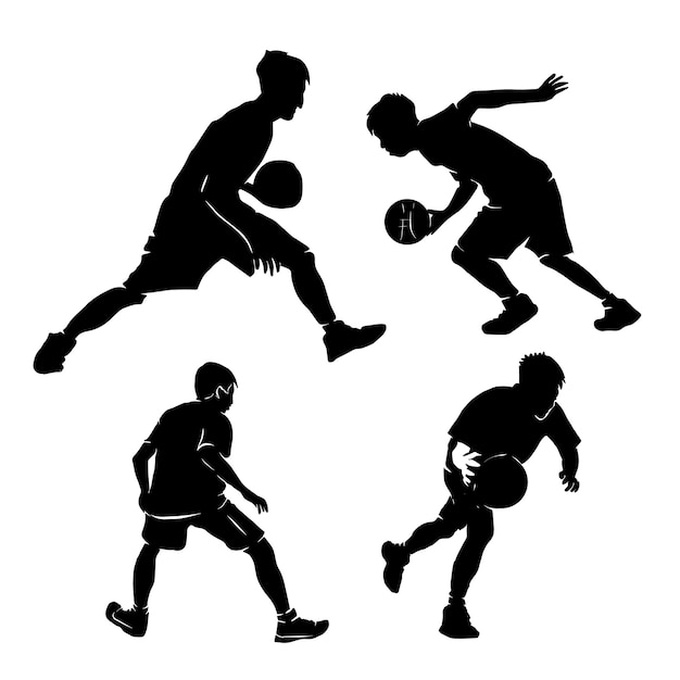 Vector diseños de logotipo de jugador de baloncesto