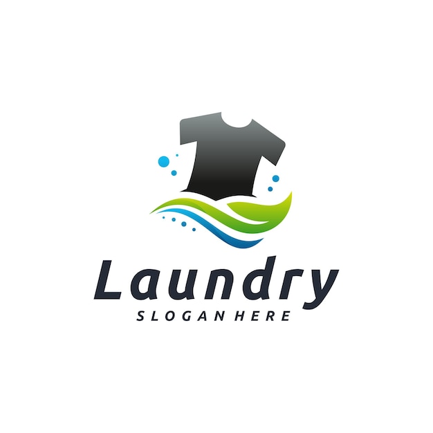 Diseños de logotipo de lavandería Plantilla de vector de concepto de diseños de logotipo de lavado de tela
