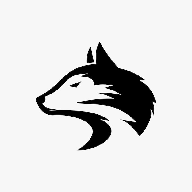 Diseños de logotipo de lobo negro vector de logotipo de lobo de shilouete