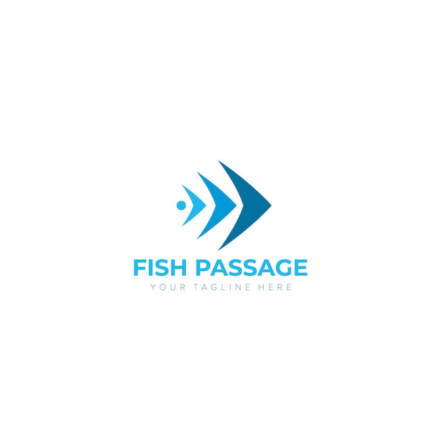 Diseños de logotipo de pasaje de pescado, diseño de logotipo de pescado abstracto
