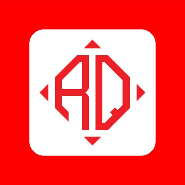 Diseños de logotipo RQ de monograma inicial simple y creativo