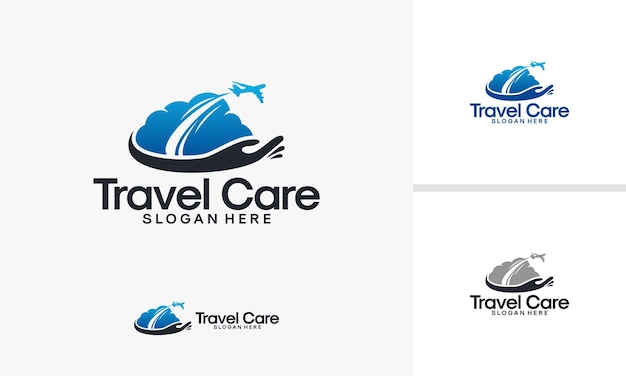 Diseños de logotipo de travel care vector plantilla de logotipo de viaje