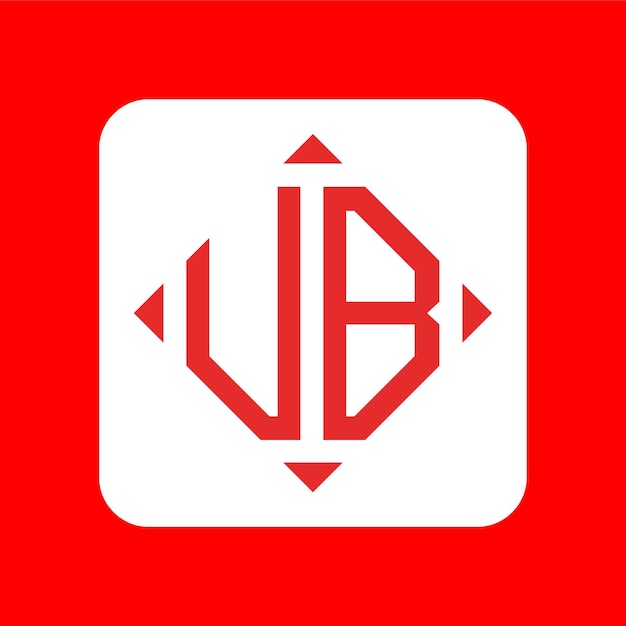 Diseños de logotipo UB de monograma inicial simple y creativo