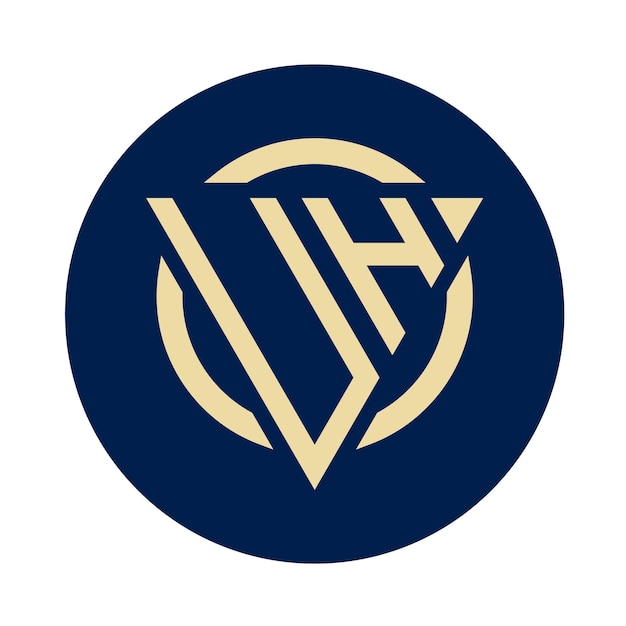 Diseños de logotipo UH de monograma inicial simple y creativo