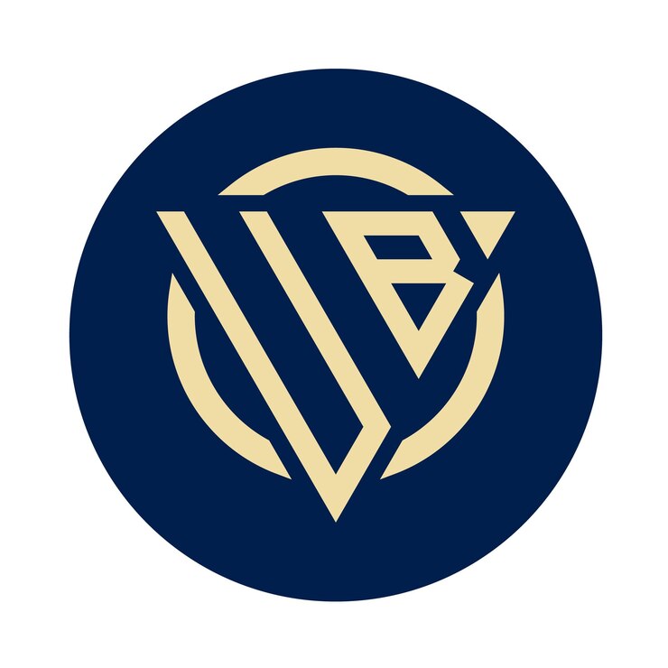 Vector diseños de logotipo vb de monograma inicial simple y creativo