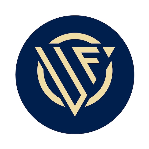 Diseños de logotipo VF de monograma inicial simple y creativo