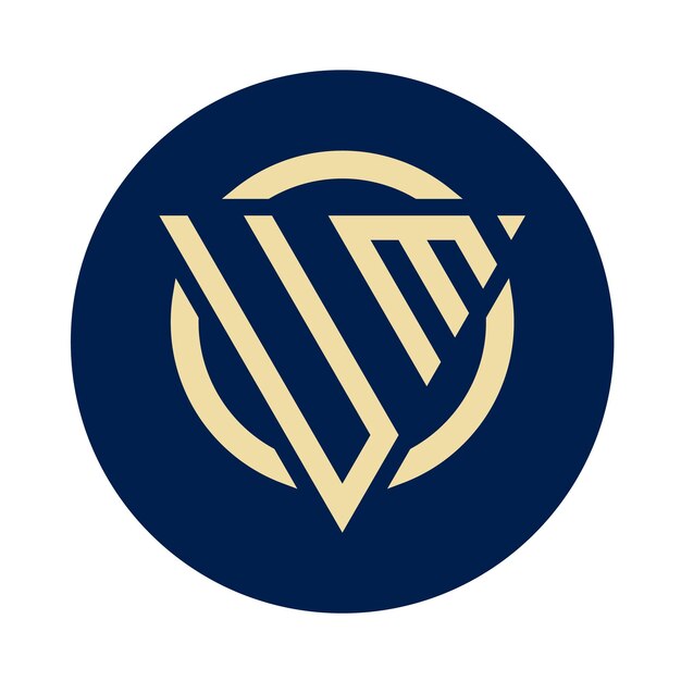 Diseños de logotipo de VM de monograma inicial simple y creativo
