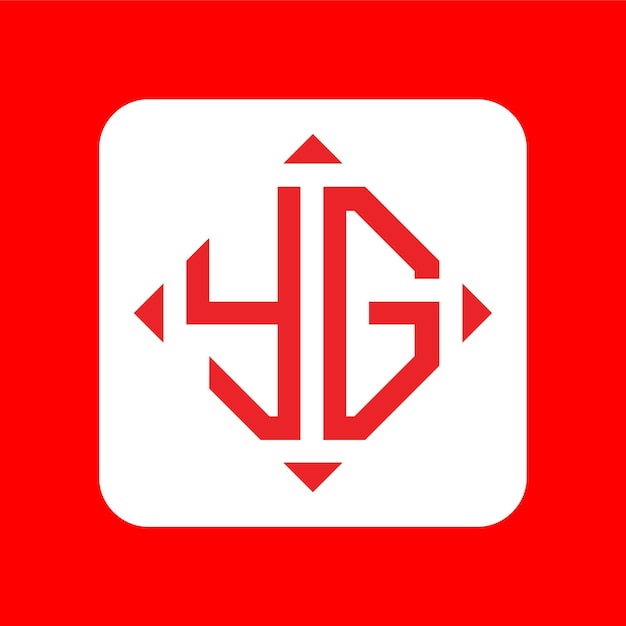 Diseños de logotipo YG de monograma inicial simple y creativo