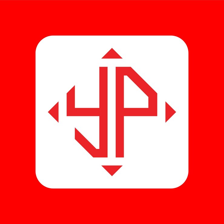 Vector diseños de logotipo yp de monograma inicial simple y creativo