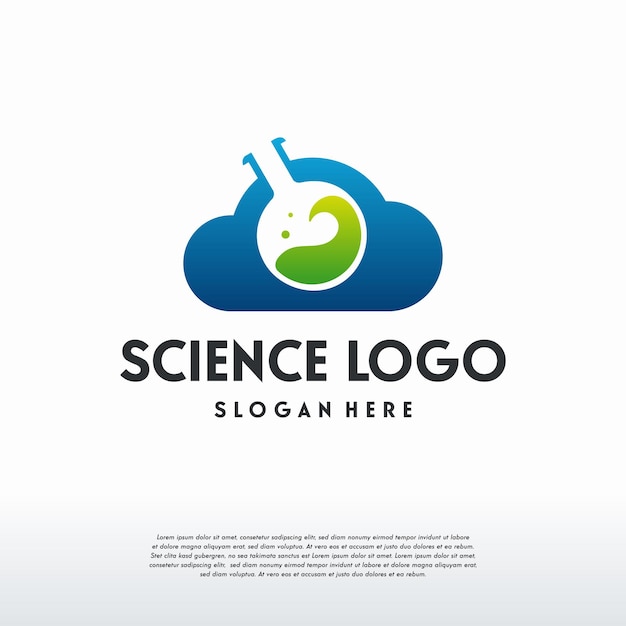 Diseños de logotipos de ciencia, diseños de logotipos de cloud lab vector