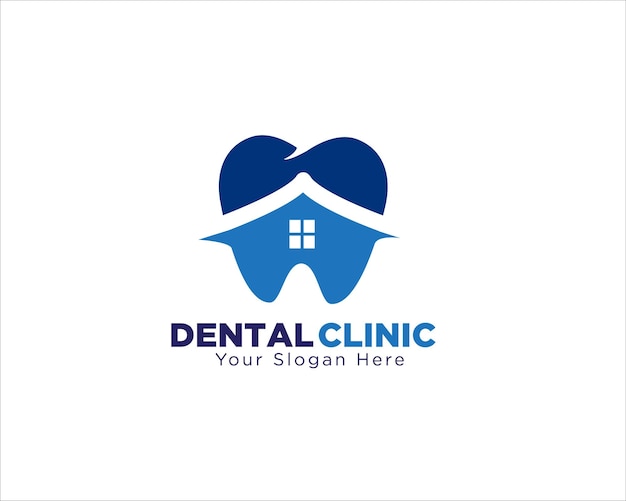 Diseños de logotipos de clínicas dentales en el hogar simples para el servicio médico