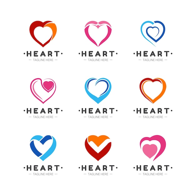Diseños de logotipos de corazones