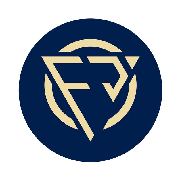 Diseños de logotipos creativos sencillos de monograma inicial de FJ
