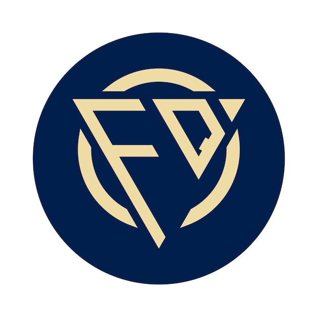 Diseños de logotipos creativos sencillos de monograma inicial FQ