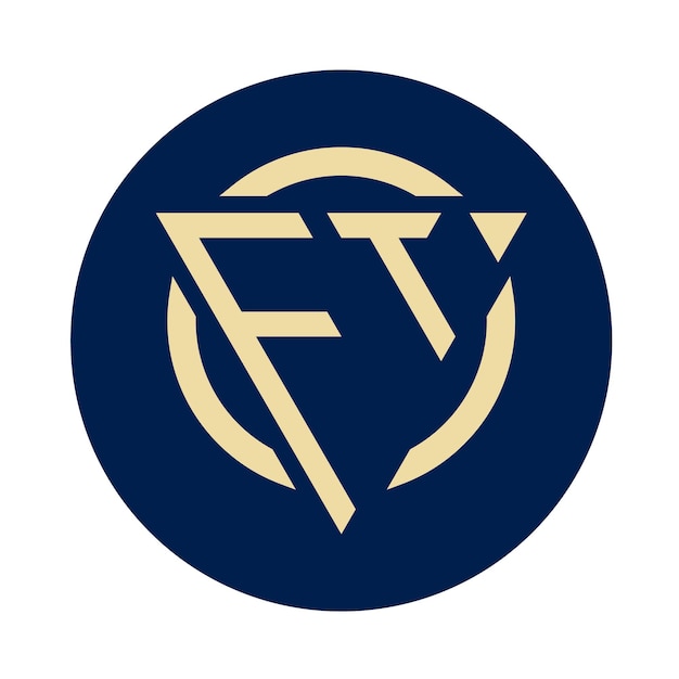 Diseños de logotipos creativos sencillos de monograma inicial FT