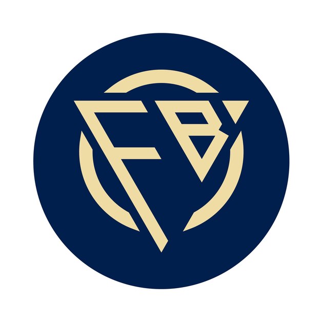 Diseños de logotipos creativos sencillos de monogramas iniciales de FB