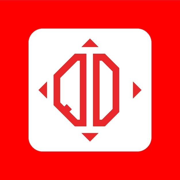 Diseños de logotipos creativos simples de monograma inicial QO
