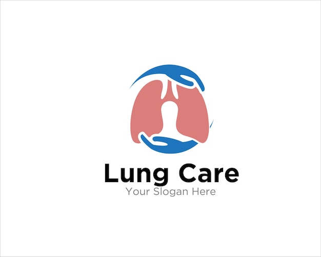 Diseños de logotipos de cuidado pulmonar para la protección y los diseños de logotipos de salud de seguros