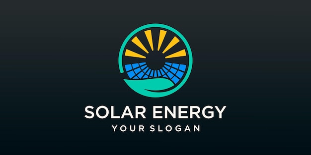 Diseños de logotipos de energía solar vector Logotipo de energía solar