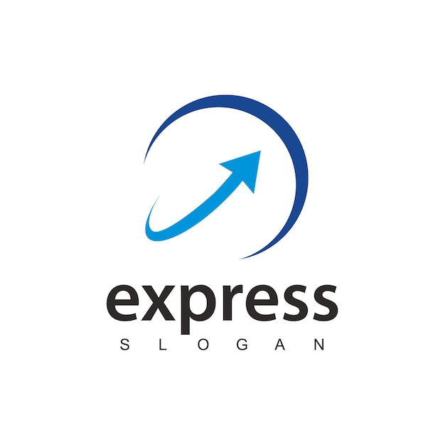 Diseños de logotipos expresos vector transporte logística entrega y servicio de envío