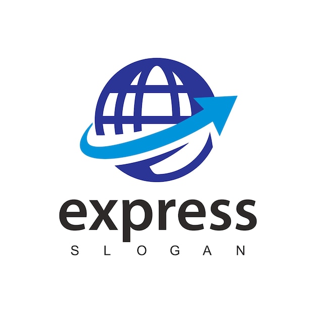 Diseños de logotipos expresos vector transporte logística entrega y servicio de envío