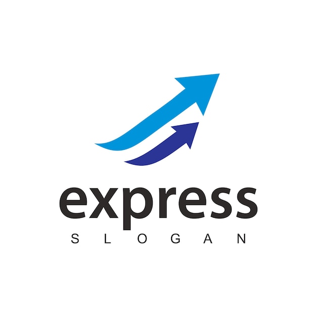 Diseños de logotipos expresos vector transporte logística entrega y servicio de envío