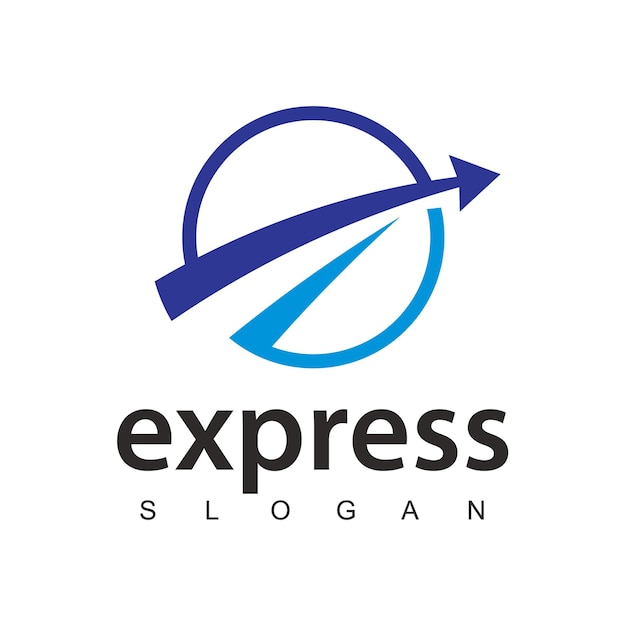 Diseños de logotipos expresos vector transporte logística entrega y servicio de envío