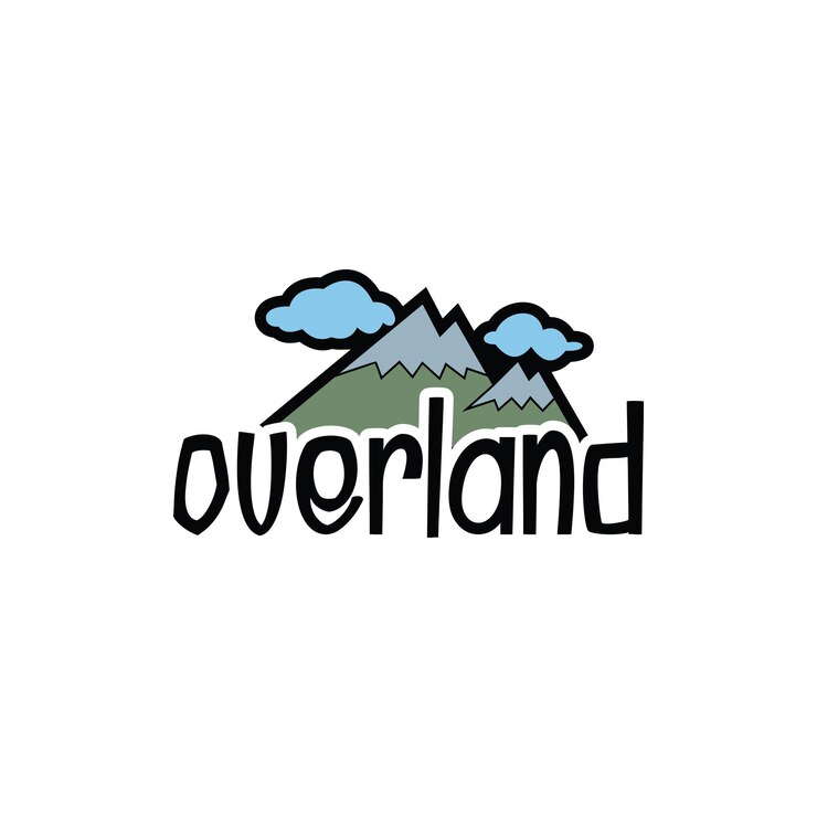 Diseños de logotipos de ilustración de montaña por tierra