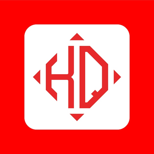 Diseños de logotipos de KQ con monogramas iniciales creativos y simples
