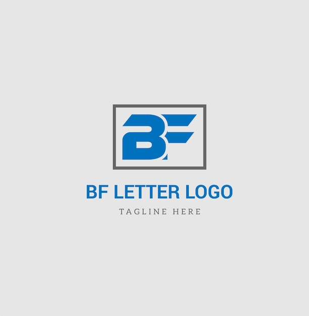 Diseños de logotipos de letras b+f.