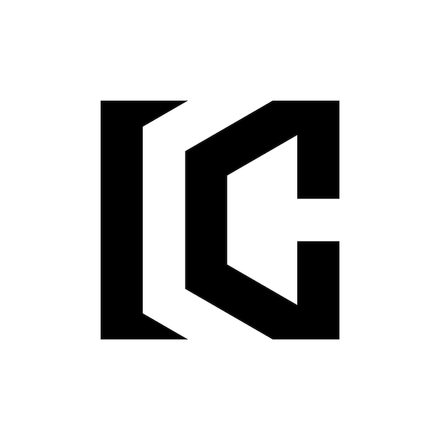 Diseños de logotipos de letras k y c