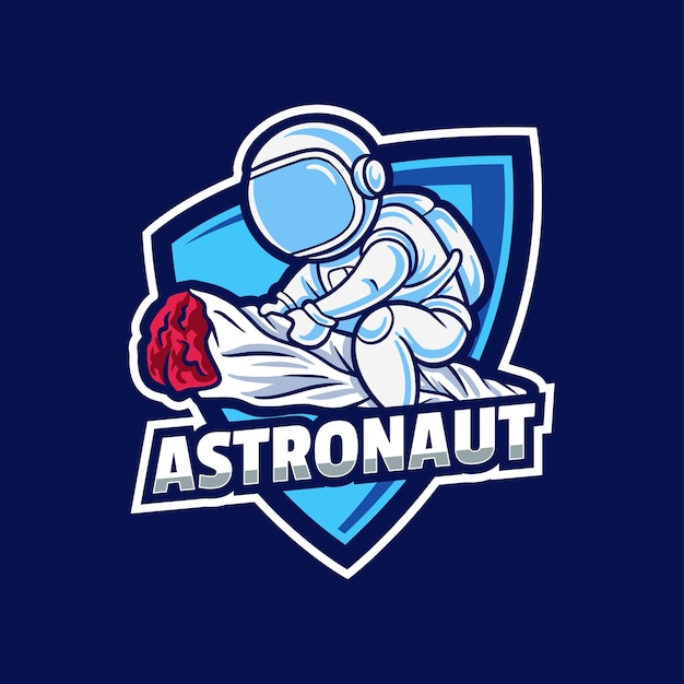 Diseños de logotipos de mascotas de astronautas