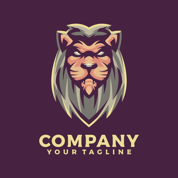 Diseños de logotipos de mascotas de león