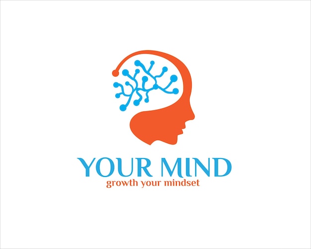 Diseños de logotipos de neuronas mentales para servicios de salud y médicos y logotipos para clínicas u hospitales y terapias