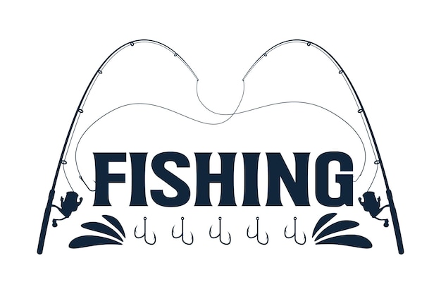 Diseños de logotipos de pesca para su marca tipografía de pesca única