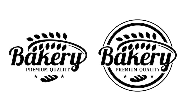 Diseños de logotipos premium de panadería y pastelería.