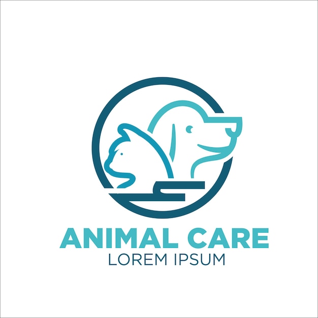 Diseños de logotipos de seguros de animales ICON y símbolo vector minimalista