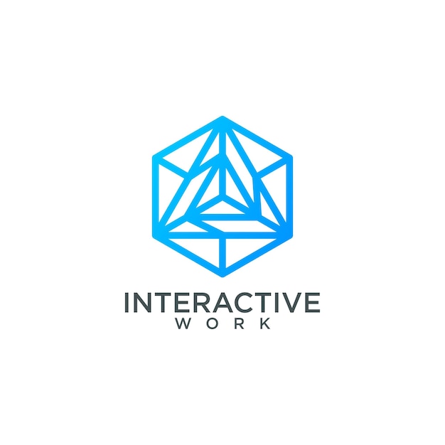 diseños de logotipos de tecnología hexagonal