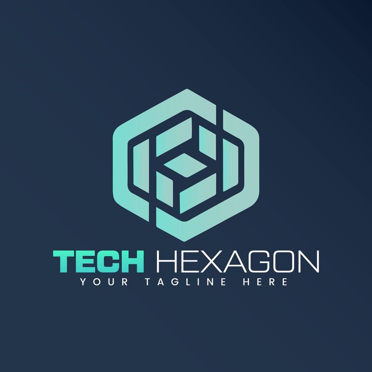 Vector diseños de logotipos de la tecnología hexagonal